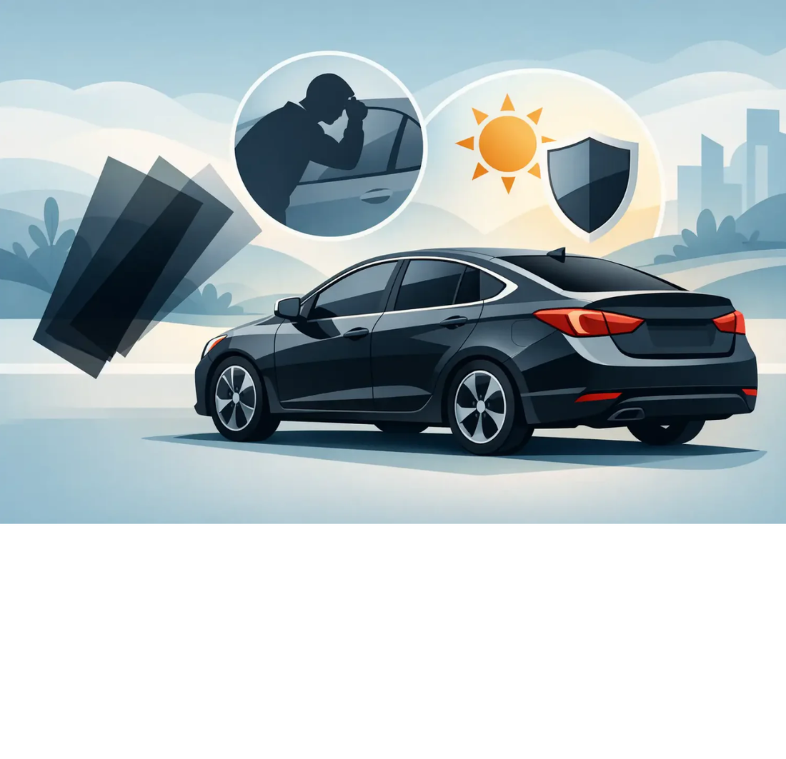 Sunscreen film against visibility in the car - correct tinting