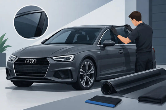 Installing window tint on the Audi A4 with the right fit