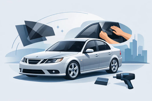 Solfilm Saab 9-3 - rätt passform direkt
