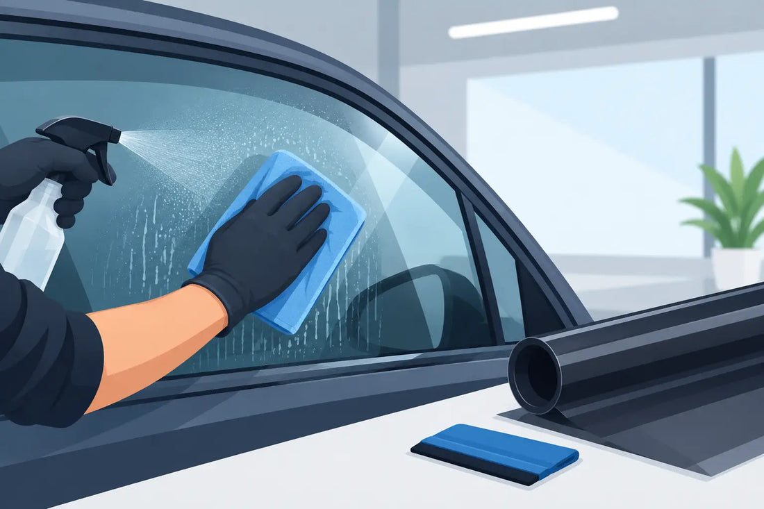 Cleaning windows before tinting - how to make the film stick