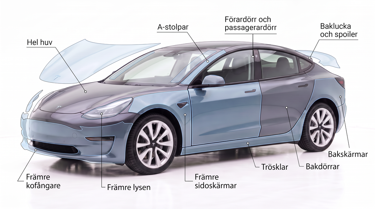 PPF Tesla Model 3 Full Body Kit 2017-2023