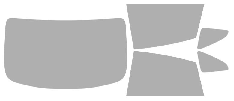 Färdigskuren solfilm BMW 2-Serie Gran Coupe 4D Sedan (Option 1) 2020-2024