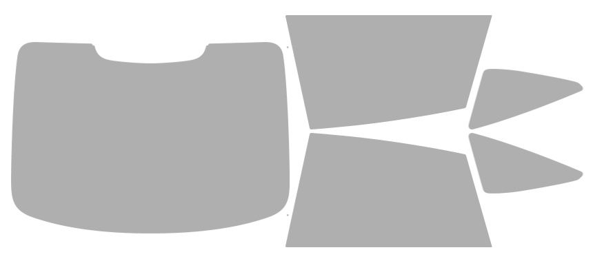 Färdigskuren solfilm BMW 3-Serie Gran Turismo 4D Touring (Option 2) 2014-2019