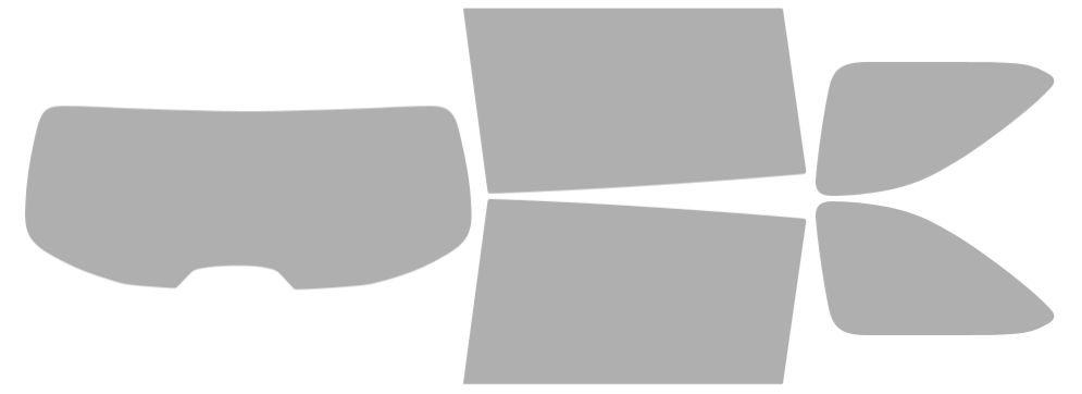 Färdigskuren solfilm Toyota Highlander (Option 1) 2014-2019