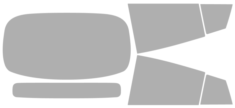 Färdigskuren solfilm Toyota Prius halvkombi (Option 2) 2016-2022