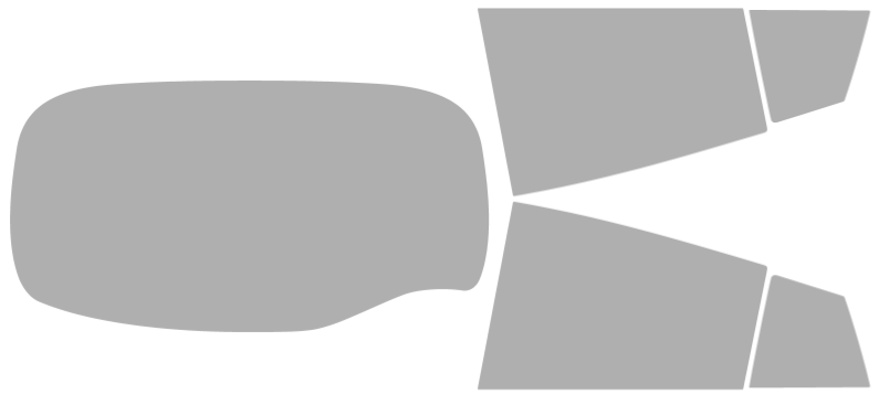 Färdigskuren solfilm Toyota Prius halvkombi (Option 3) 2016-2022