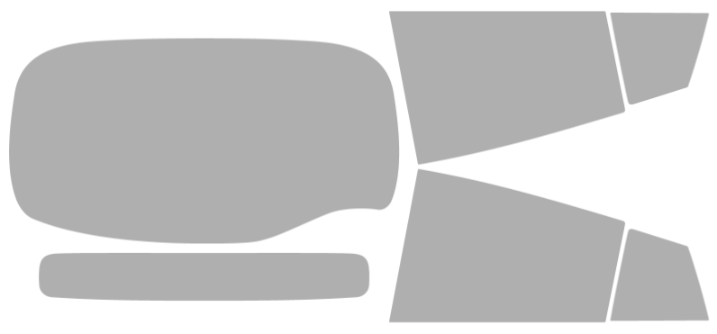 Färdigskuren solfilm Toyota Prius halvkombi (Option 4) 2016-2022