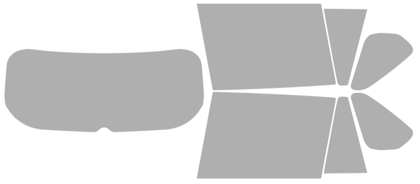 Färdigskuren solfilm Toyota RAV4/RAV4 Prime (Option 1) 2019-2025