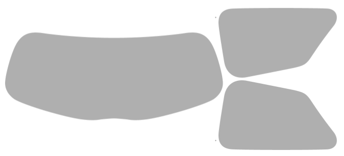 Färdigskuren solfilm Toyota Yaris 2D halvkombi (Option 1) 2012-2017