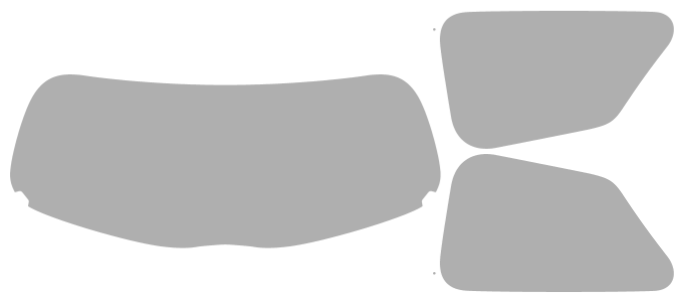 Färdigskuren solfilm Toyota Yaris 2D halvkombi (Option 2) 2012-2017