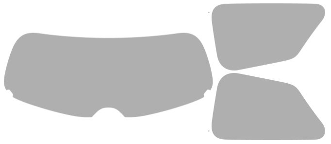 Färdigskuren solfilm Toyota Yaris 2D halvkombi (Option 2) 2018