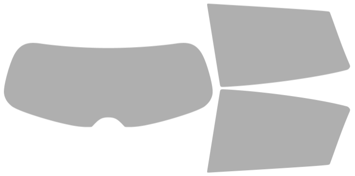 Färdigskuren solfilm Toyota Yaris 4D halvkombi (Option 1) 2018