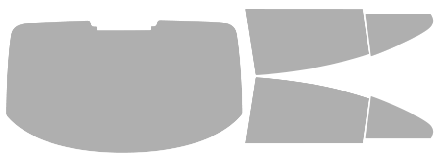 Färdigskuren solfilm Volkswagen CC 4D Sedan (Option 2) 2009-2017